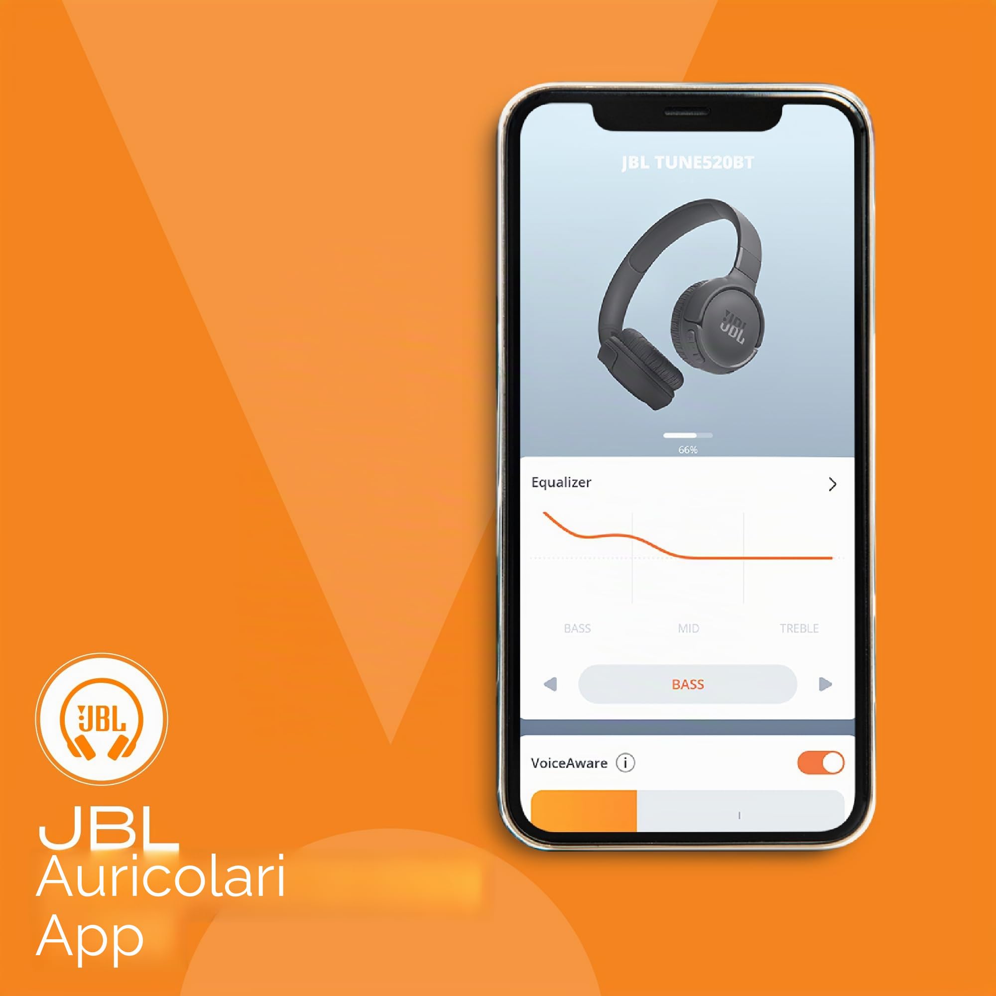 JBL Tune 520 BT Cuffie On-Ear Bluetooth Wireless, Pieghevoli e Leggere, Microfono e Comandi su Padiglione con Voice Aware, JBL Pure Bass, Connessione Multipoint, fino a 57 ore di Autonomia, Nero