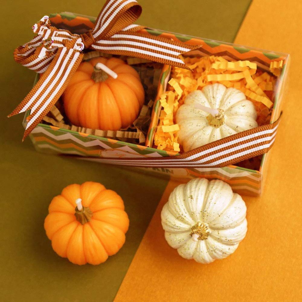 Moule En Silicone Halloween Citrouille Et Feuille D'Érable - Lot De 4 Pièces 3D Pour Bougies, Savons, Gâteaux Et Artisanat Créatif