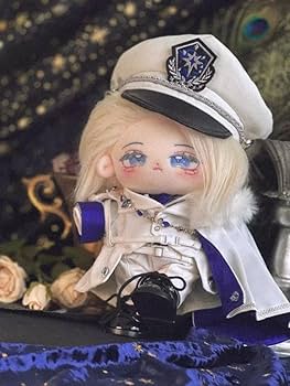 Amazon.co.jp: 20cm ぬいぐるみ服 白 眼鏡 軍服 帽子 モノクル