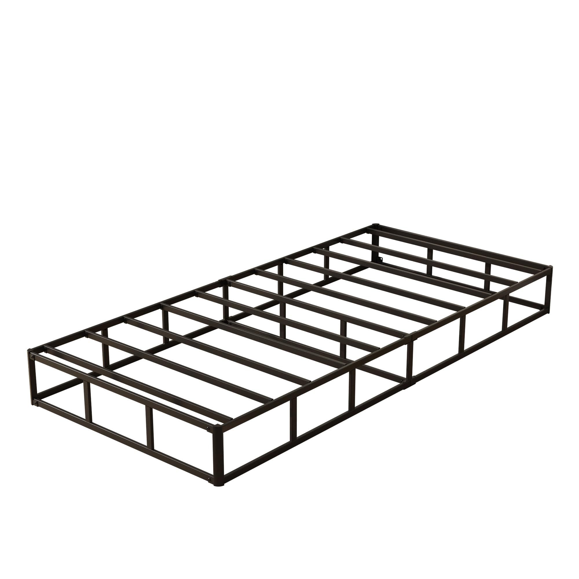 DiaOutro 9 Inch Heavy Duty Twin Box Spring with Fabric Cover, Noise Free Mattress Foundation, Strong Metal Frame, Easy Assembly, Black