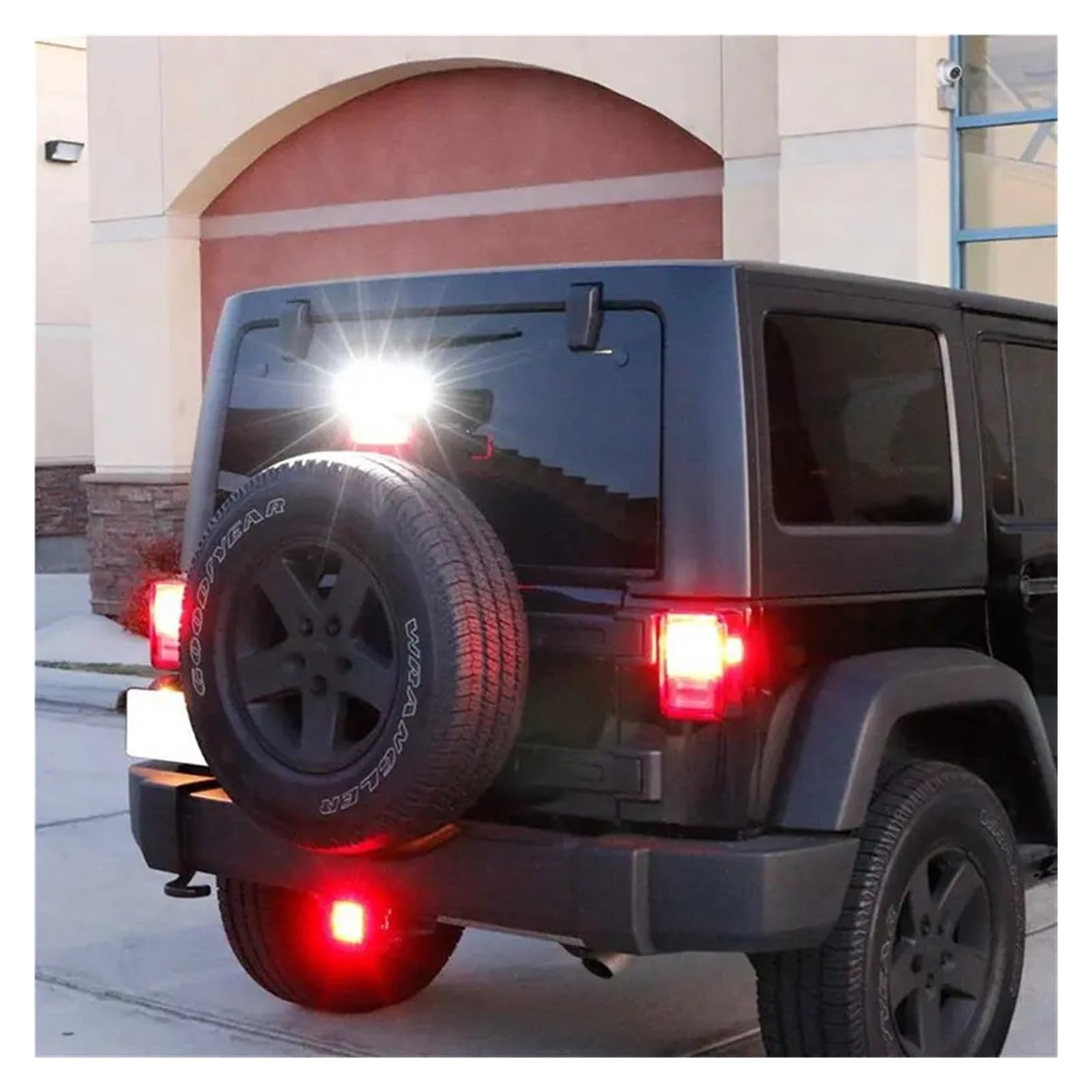 Genérico Rojo 15 LED 2 Pulgadas Remolque camión Enganche Remolque Receptor Cubierta luz de Freno con Pin 12V