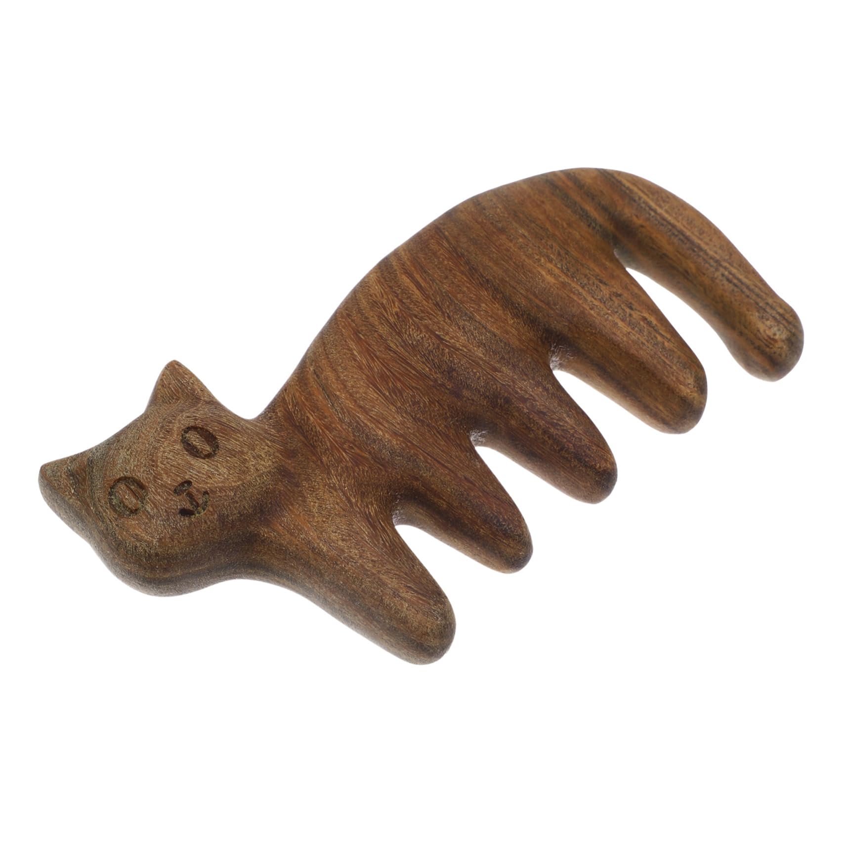 3piezas Masajeador De Cabelludo De Madera Forma De Gato Herramienta De Masaje Para Cuidado Cabeza Peine De Masaje Ligero y Adorable Para y Relajar La