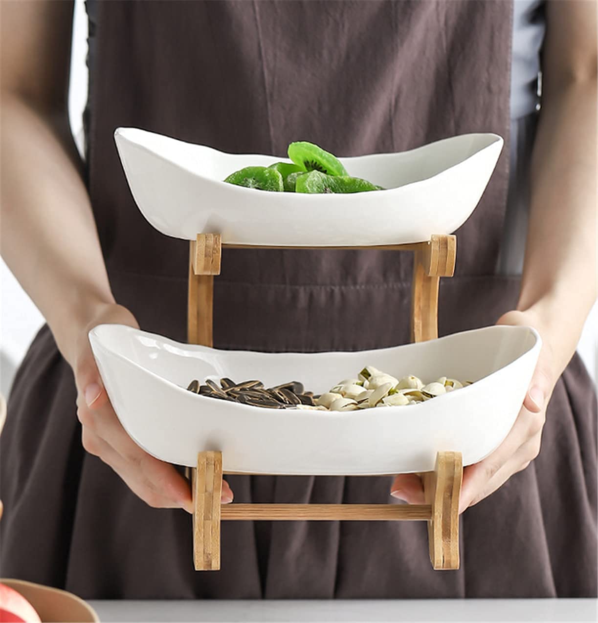 Ciotola Decorativa A Forma Di Girasole In Ceramica - Dipinta A Mano, 23,4 Cm, Per Frutta, Dessert E Snack