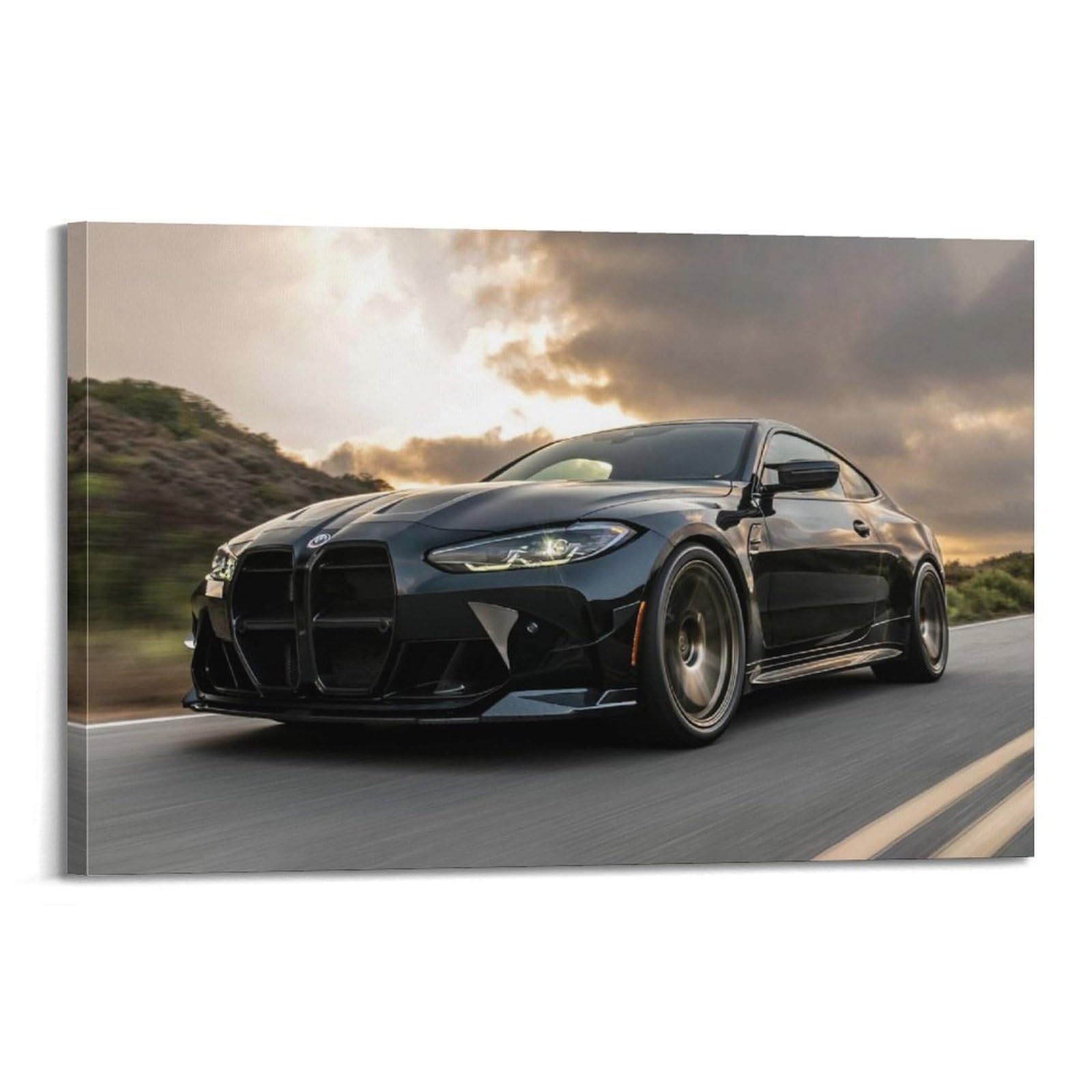 XKUGA Supercars Drift Posters M4 G82 German Race Modern Decorative Canvas Prints - Ideal Wall Art for Family, Man Cave, Game Room, Boys & Girls Bedroom 20x30inch(50x75cm)