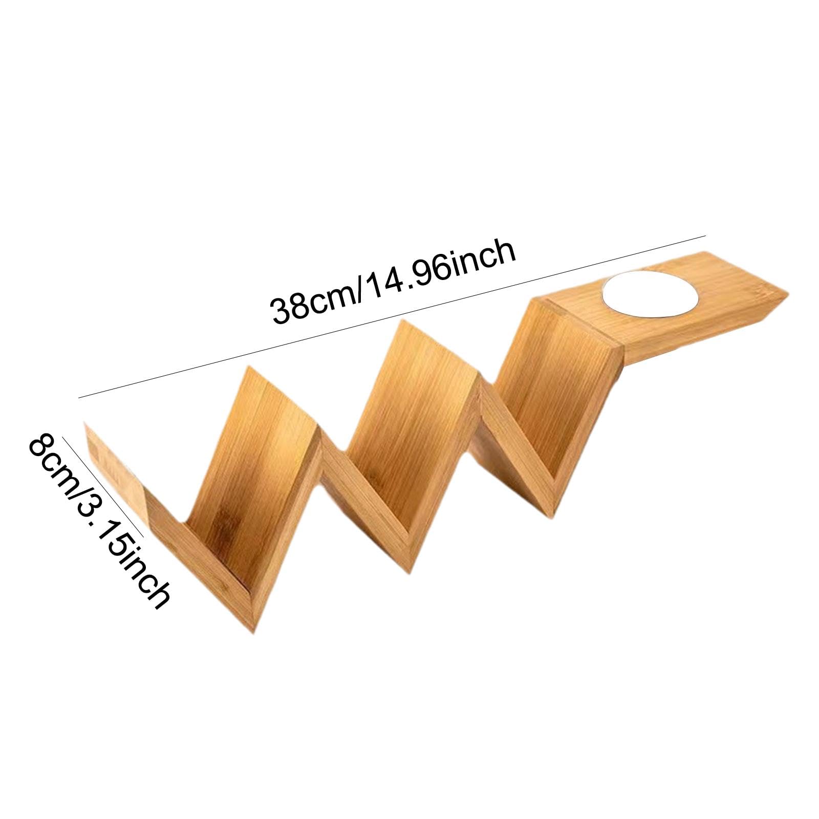 Qianly Bamboo Taco Holder Taco Stand Rack Tray Tableware Mexican Pizza Roll Shelf for Coffee Shop Holiday Taco Party Sandwiches, Without Bowl