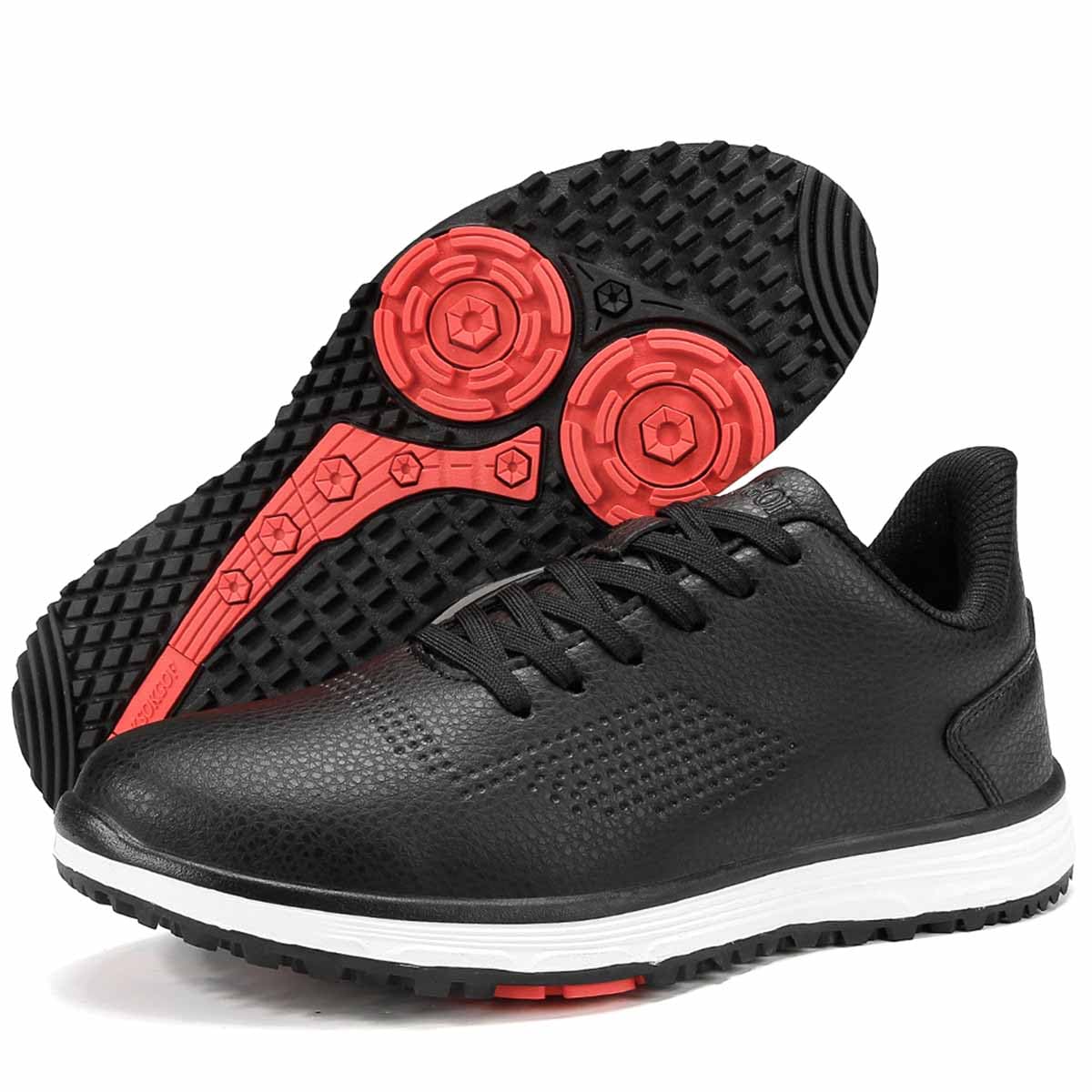 Chaussures de Golf sans Crampons Hommes, Baskets de Golf Lacets
