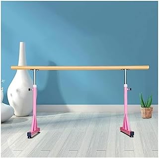 Free Standing Dance Bar, Portable Training Stick for Home Studio, Kids & Adults Practice (Pink)
