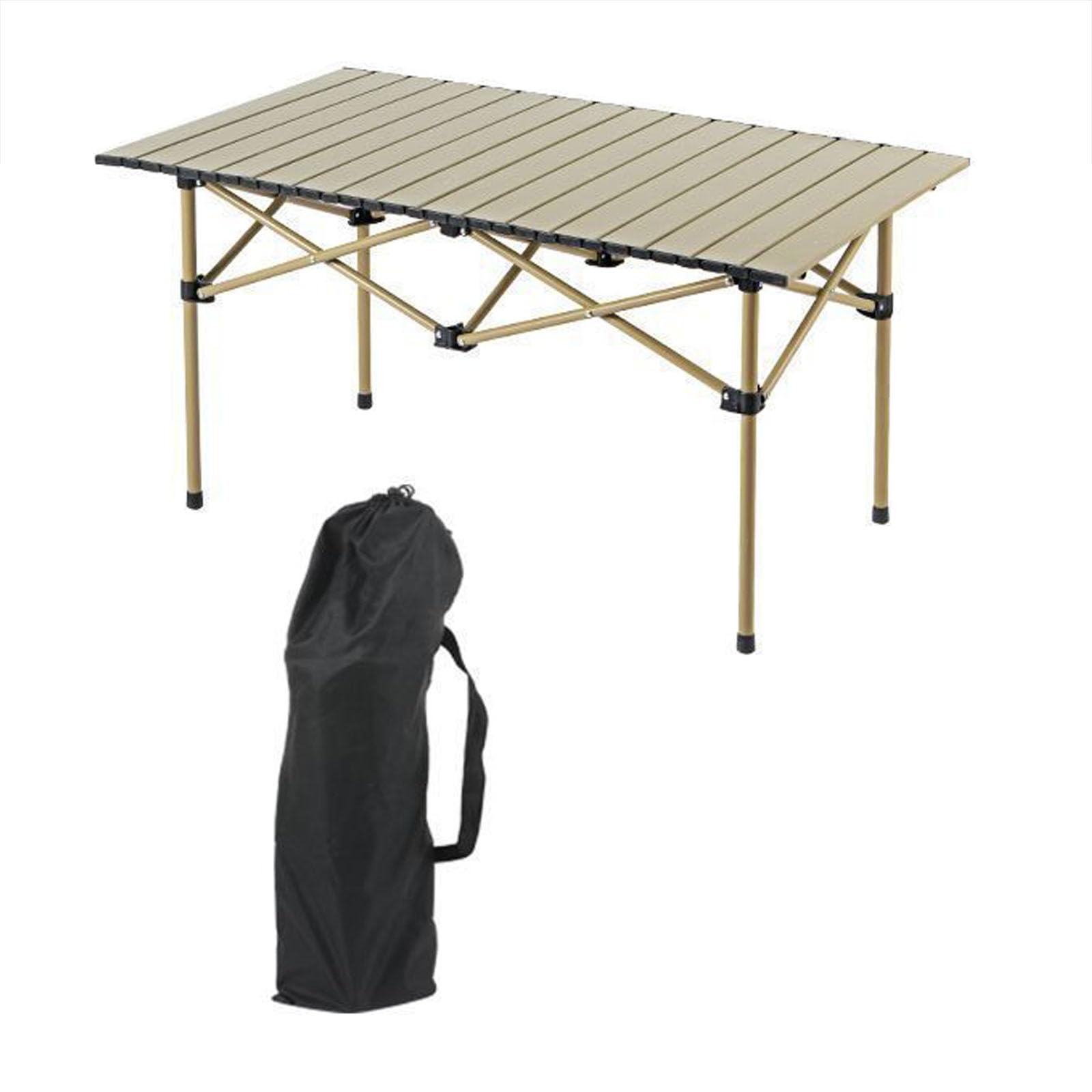 Table et chaise de camping pour la pêche et plein air kaki