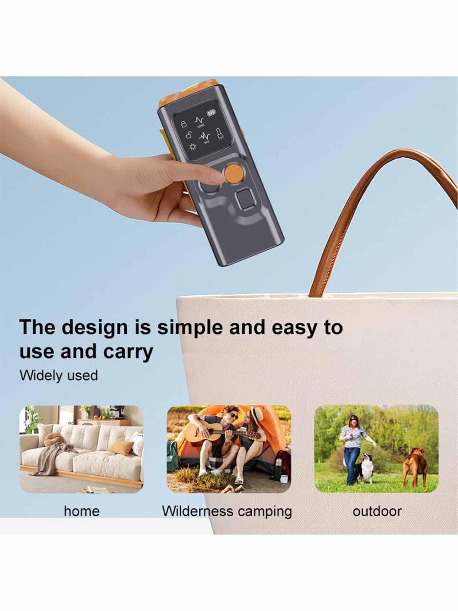 Bark Guard Anti Barking Device for Dogs, Ultraschall Anti Bell Gerät Hunde, 2024 Neu Hundebellen Abschreckung Gerät mit HD-Display und LED-Taschenlampe für Drinnen und Drauße (3PCS)