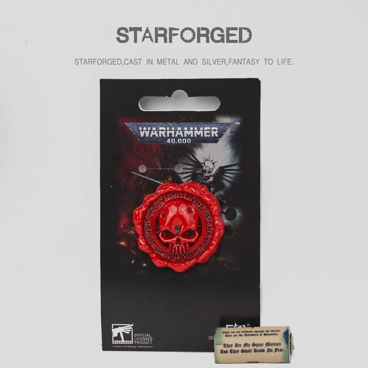 Starforged Compatibile con Warhammer 40k Guarnizione di Purezza: Cog Mechanicus Pin Badge/Sticker 1 PC