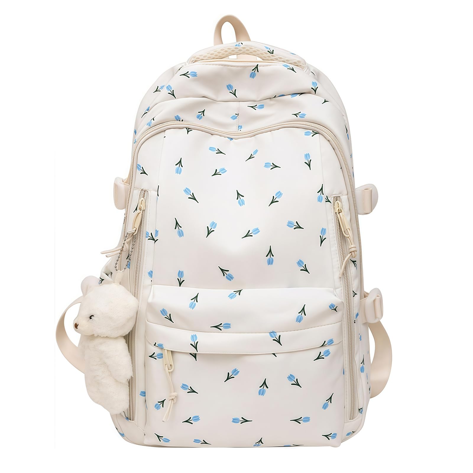 Jeeeun Unisex Kids Orchid Cherry Backpack For Girls - Coquette Backpacks, Cute Kawaii Backpack With Cherry Pattern For Middle & High School (Orchid)