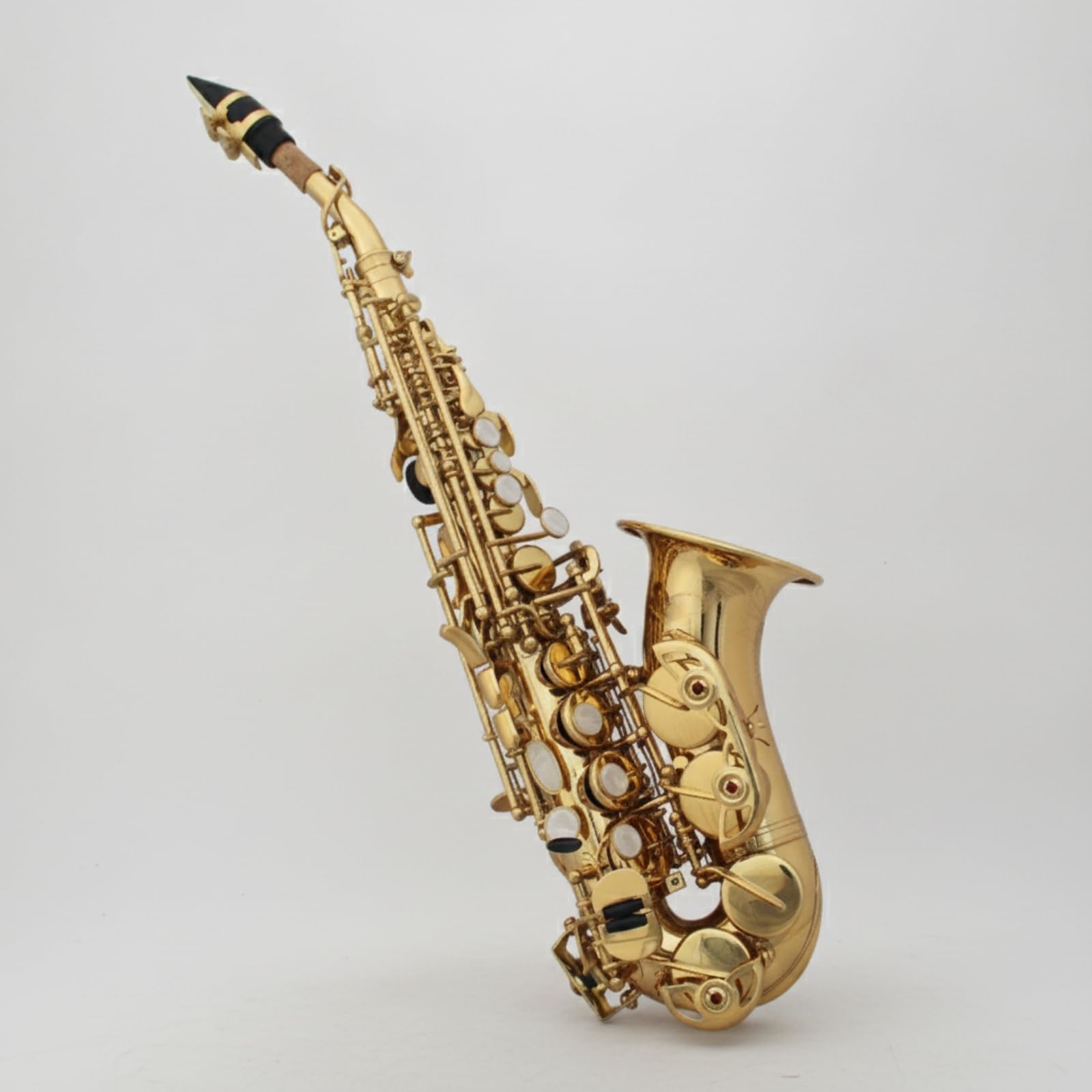 Sassofono Alto Bambini Strumento a Fiato Sax Curvo Legno Ottone Meccaniche Raffinate Campana Ricurva Peso4kg Presa Stabile Adatto per Pratica Guidata Prove di Gruppo Intrattenimento Domestico