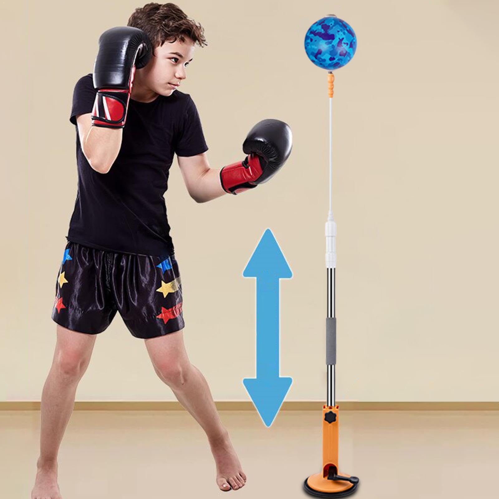 Boxing Standing Speed Bag | Verstellbarer Speed Bag Stand | Freistehender Speed Bag | Speed Bag mit Rebound, Tragbarer Boxing Speed Bag, Standboxsack, Reflex Training Speed Bag