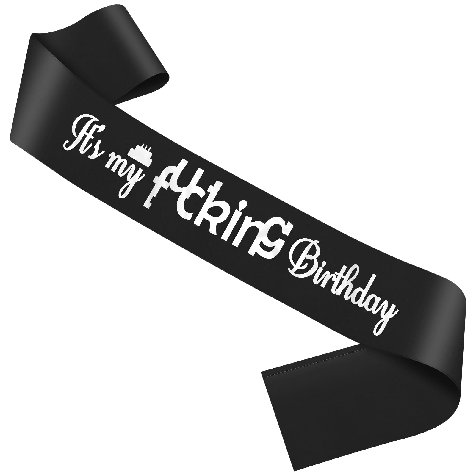 Dabihu Happy Birthday Sash for Women Men Birthday Decoration Gifts for Daughter Friend Sister Sash with Black Glitter Party Favors Decorations for Sweet 16th 18th 21st 30th 40th Party Accessories