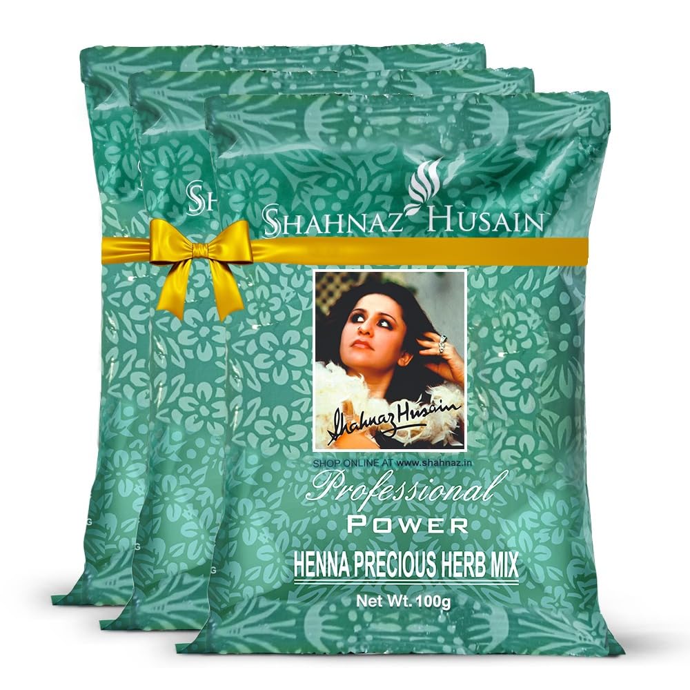 Shahnaz Husain Professional Power Henna | Precious herb Mix | Henna Powder | Amla | Neem | Shikakai | Babul Gond | Mehndi | 100g x 3-image-27