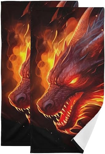 Vista 27 de Juego de 2 toallas de baño de color morado, remolques de mano de lobo, toallas de baño, toallas suaves y absorbentes para baño, cocina, gimnasio