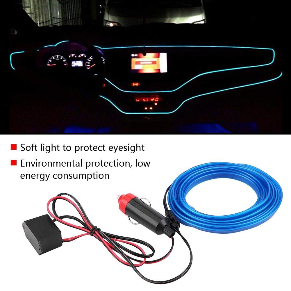 DC 12V Panel de coche Tira de lámpara de neón Luz azul fría LED Luz de ambiente interior Ajuste de luztira led interior coche 12v
