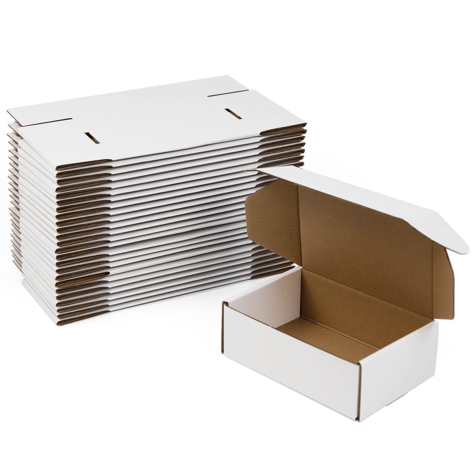 6x4x2 Inches Shipping Boxes Pack of 25, White Corrugated Cardboard Boxes for Small Bussiness ( similar )