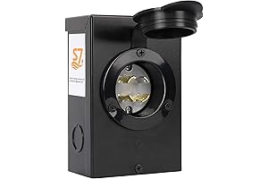 30 Amp Generator Inlet Box NEMA L14-30P for Generators Up to 7,500 Running Watts