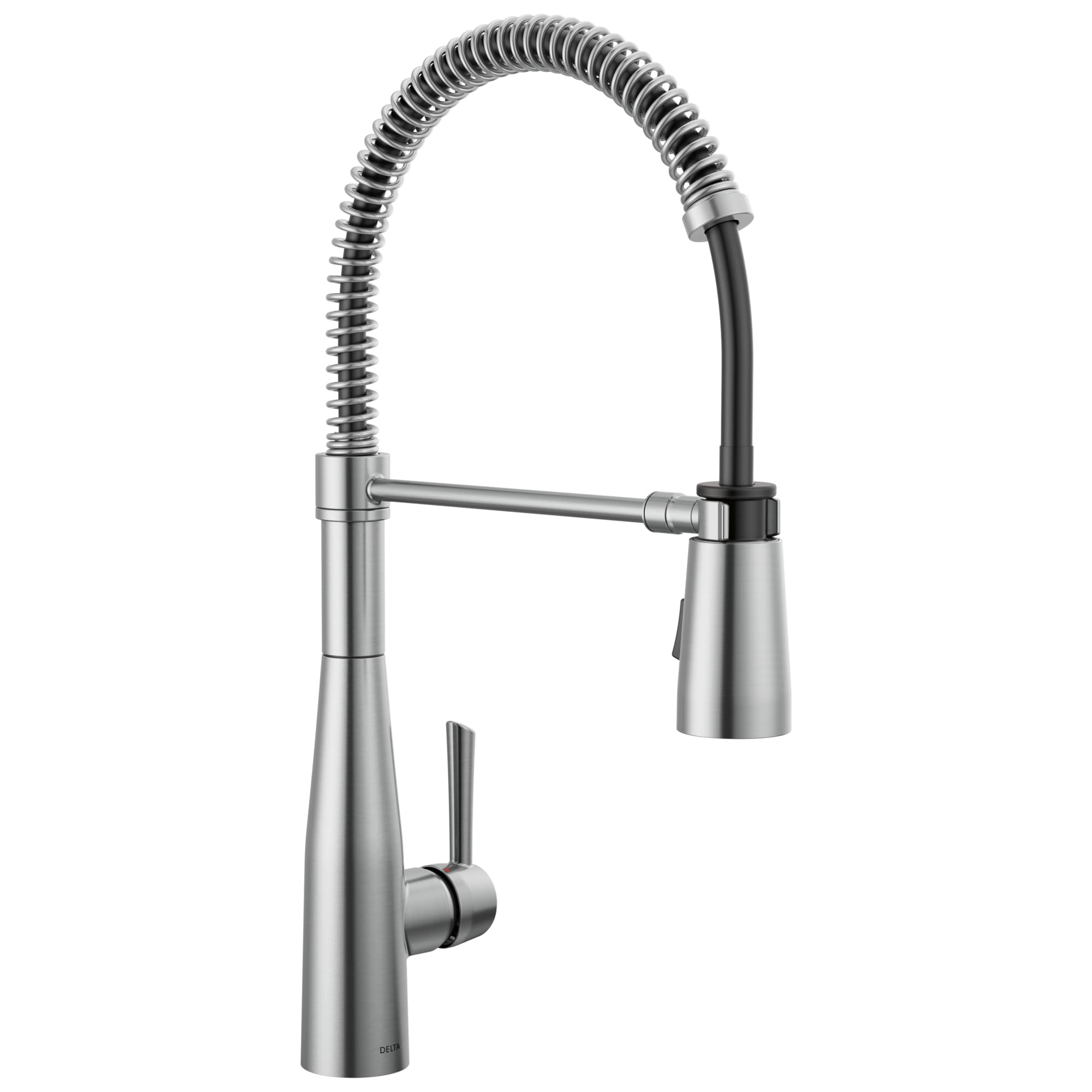 Delta Essa Pro Style Commercial Kitchen Faucet with Pull Down Sprayer, Brushed Nickel Single Hole Kitchen Sink Faucet, Single Handle, Arctic Stainless 9613-AR-DST