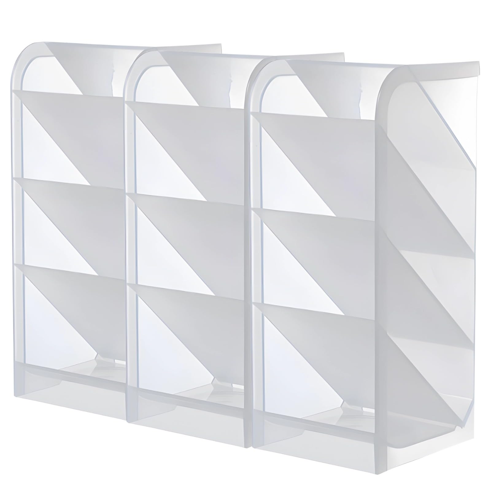Support incliné pour pinceaux de maquillage et organiseur de bureau transparent PONDON