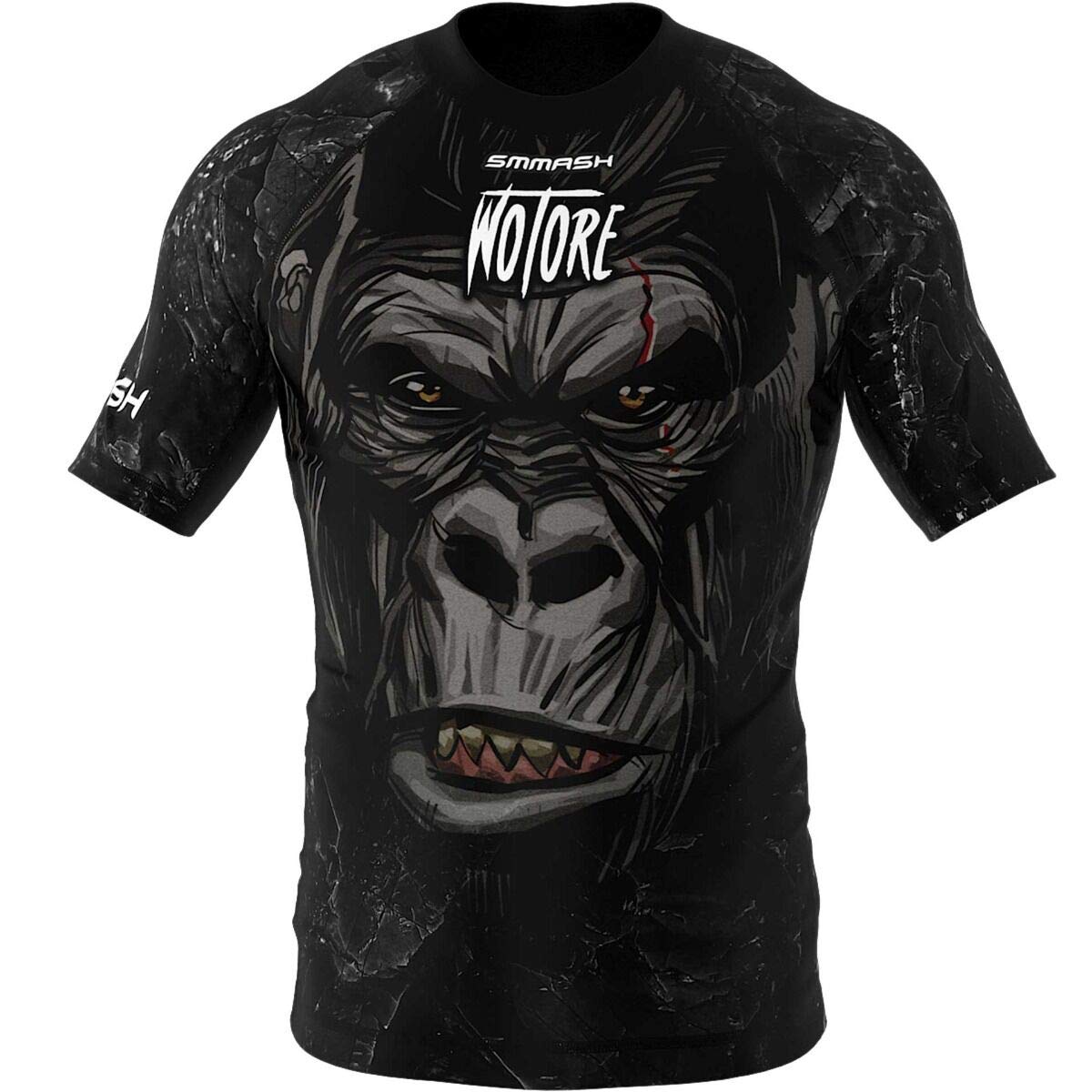 SMMASH Fate Rashguard Hombre Manga Larga, Camisetas Hombre para MMA, Artes Marciales, Krav Maga, BJJ, K1, Karate, Material Transpirable y Antibacteriano