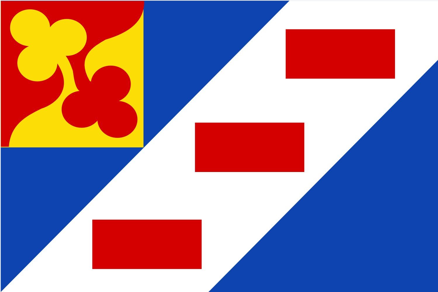 Drachtster Kompenije vlag : grand drapeau officiel de village frison
