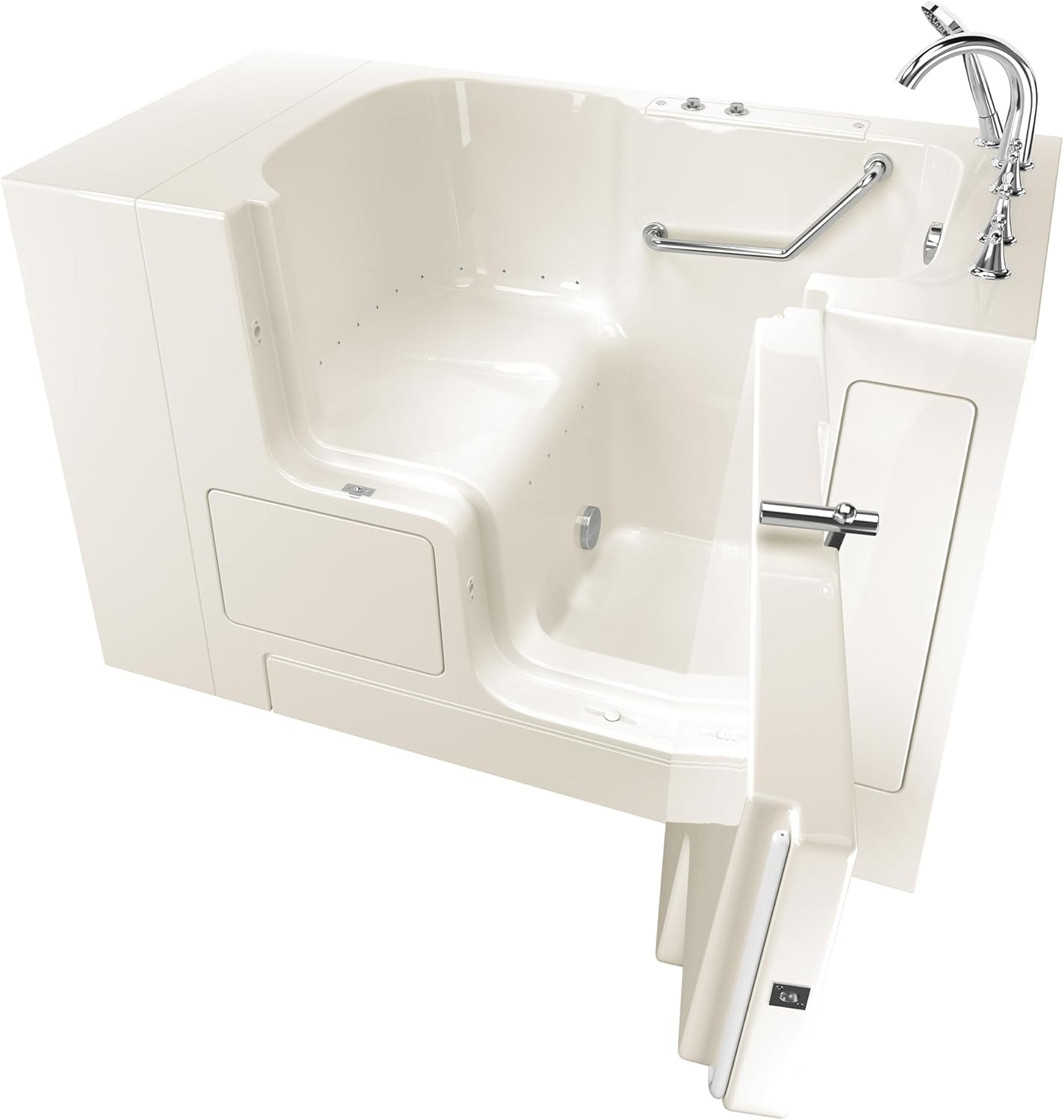 SS9OD5232RA-BC-PC Gelcoat Value Series Outward Opening Door Walk-In Tub with Air Massage System, 52 in x 32 in, Biscuit