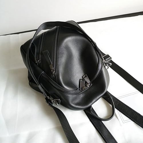 Vista 2 de UZOURI Mochilas de moda de piel de vaca para mujer, bolsos casuales de cuero genuino, bolsos de viaje para equipaje