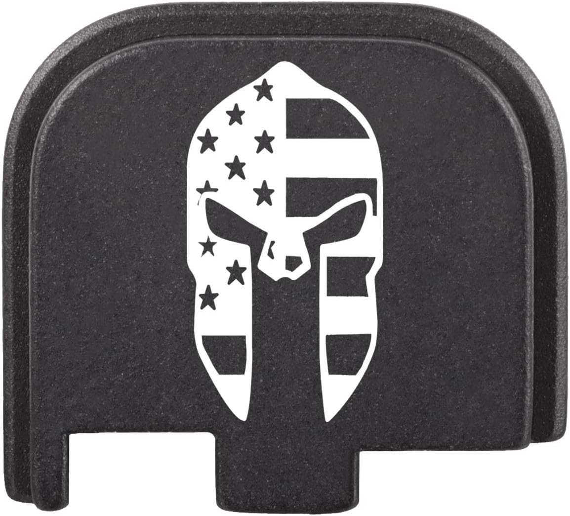 NDZ Performance Glow in The Dark Slide Cover Back Plate for Glock Gen 1–5 & 43, 43X, 48 – Anodized Aluminum with Engraved Fill, Multiple Designs & Colors