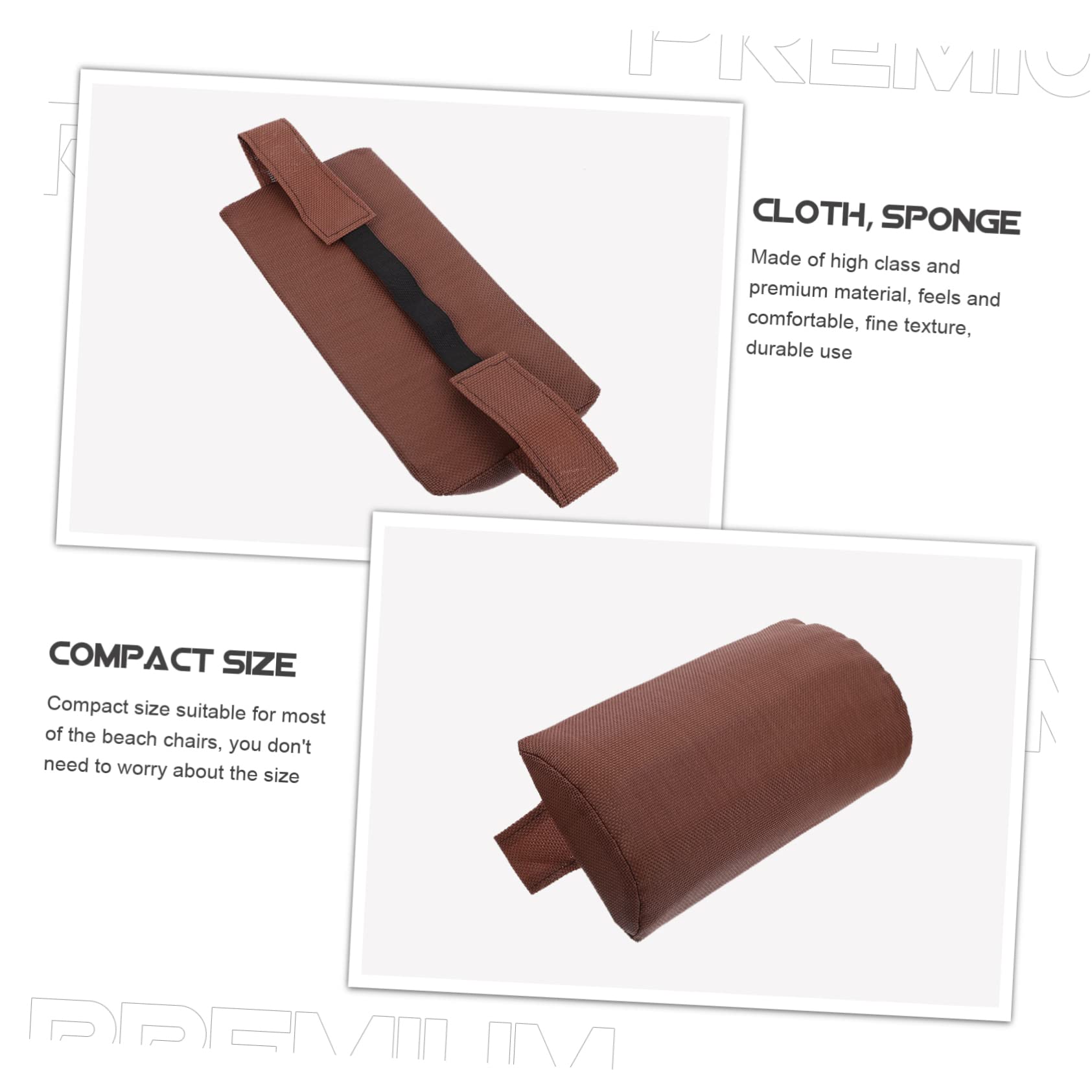ABOOFAN 2 pezzi Cuscino Poggiatesta per Sedia da Spiaggia Morbida con Fascia Elastico Supporto Ergonomico e Comfort per Sedie Pieghevoli da e Casa