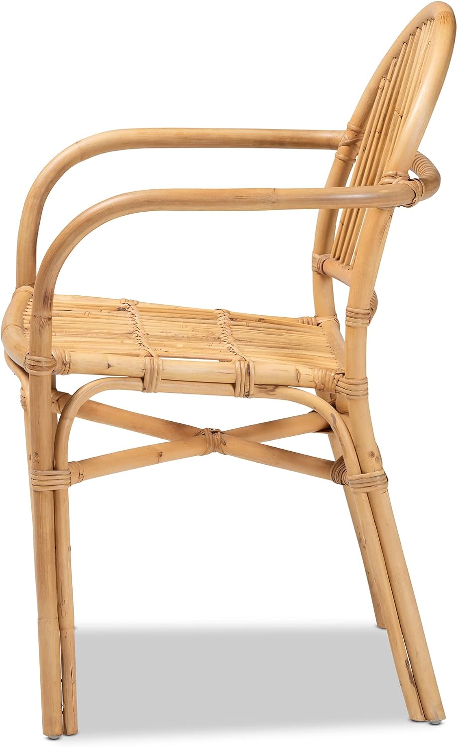 bali & pari Tugera Modern Bohemian Natural Rattan Dining Chair