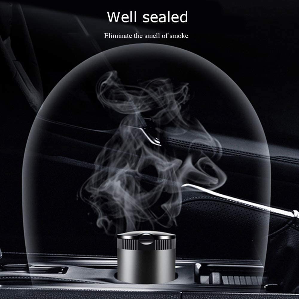 Draagbare auto-asbak voor Volvo XC40 XC60 XC90 S60 S90 C40Volvo XC40 XC60 XC90 S60 S90 C40, rookloze zelfdovende asbak met deksel, geurbestendig, eenvoudig schoon te maken,B
