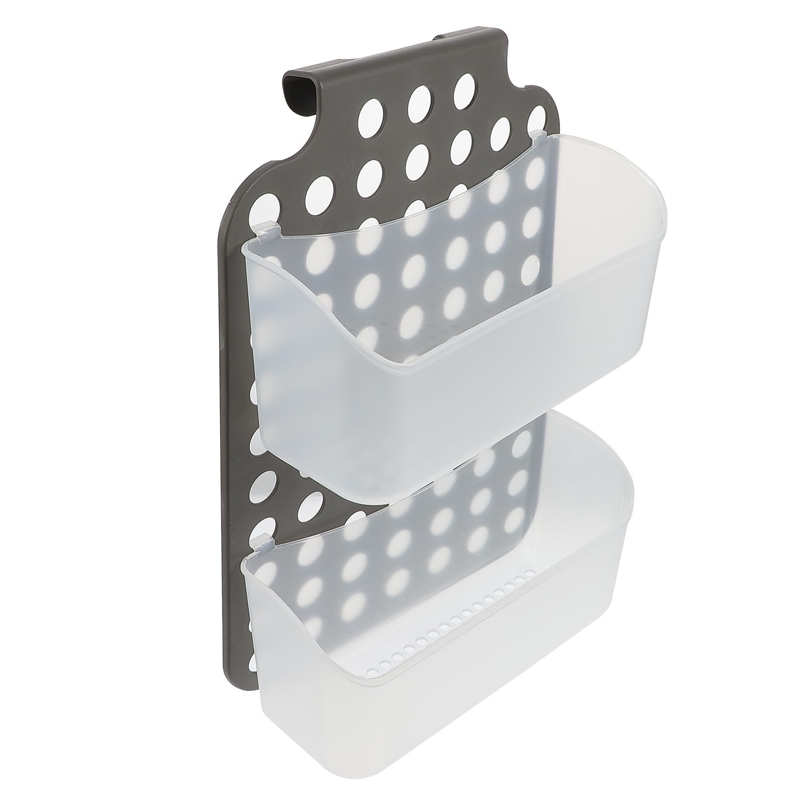 COHEALI Multi-function Bathroom Hanging Basket with Hook PP Storage Rack for Toilet and Shower Caddy Wall-mount Organizer for
