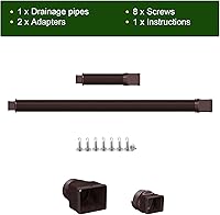 Vista 6 de Extensiones de bajante de canalón de lluvia, extensor de bajante para drenaje de agua de lluvia flexible, tubo de extensión de drenaje de boquilla