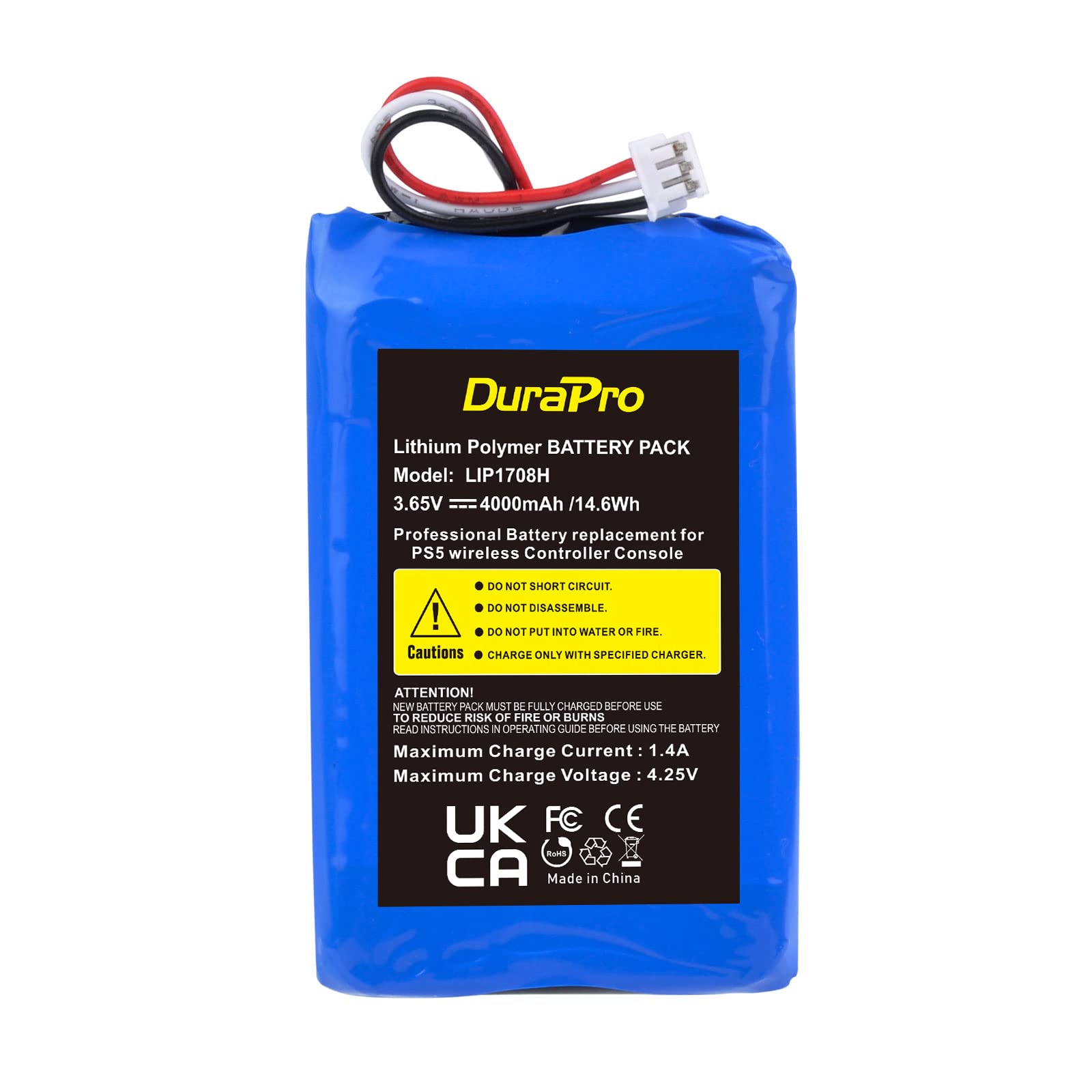 DuraPro Batteria 4000 mAh LIP1078 per Sony PS5 PlayStation 5 DualSense Wireless Controller