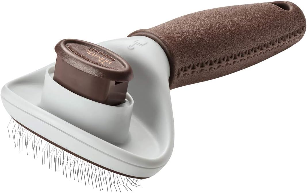 Hunter - Self-cleaning brush carding M, grey / brown - Image 3