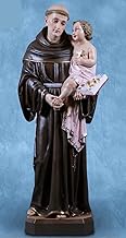Statue of St. Anthony of Padua 65 cm in Resin Marble - Italian Crafts