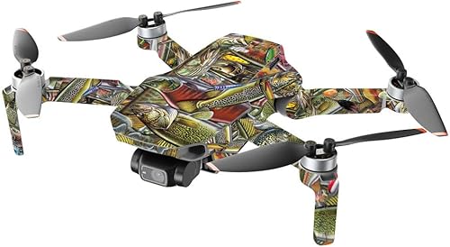 Miniatura 2 de MIGHTY SKINS Compatible con DJI Mini 2 Dron portátil  Rompecabezas de peces, protectora, duradera y única, cubierta de vinilo fácil de aplicar,