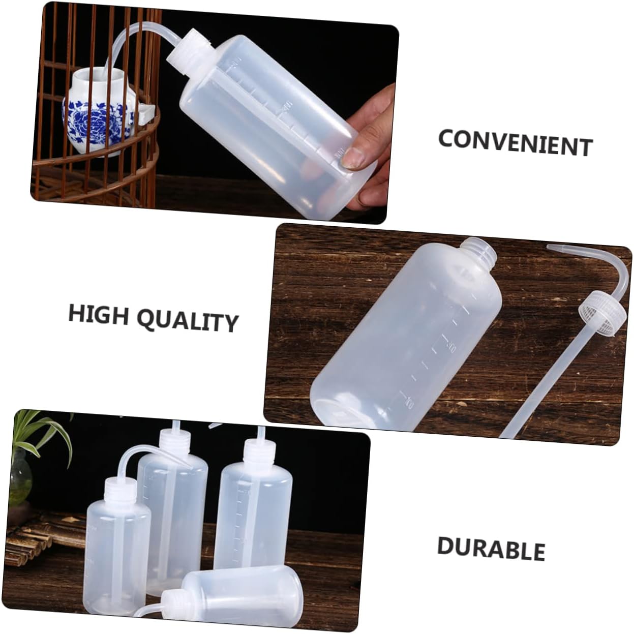 balacoo 6pcs Birds Cage Water Adding Bottle Capacity Plastic Water Pot for Parrots and Birds Multifunctional Pet Feeder and Watering Each