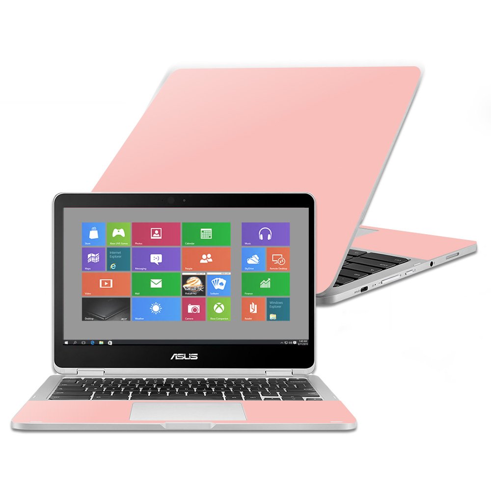MightySkins Skin For Asus Chromebook Flip C302CA 12.5 (2016) – Solid Burgundy Vinyl Decal