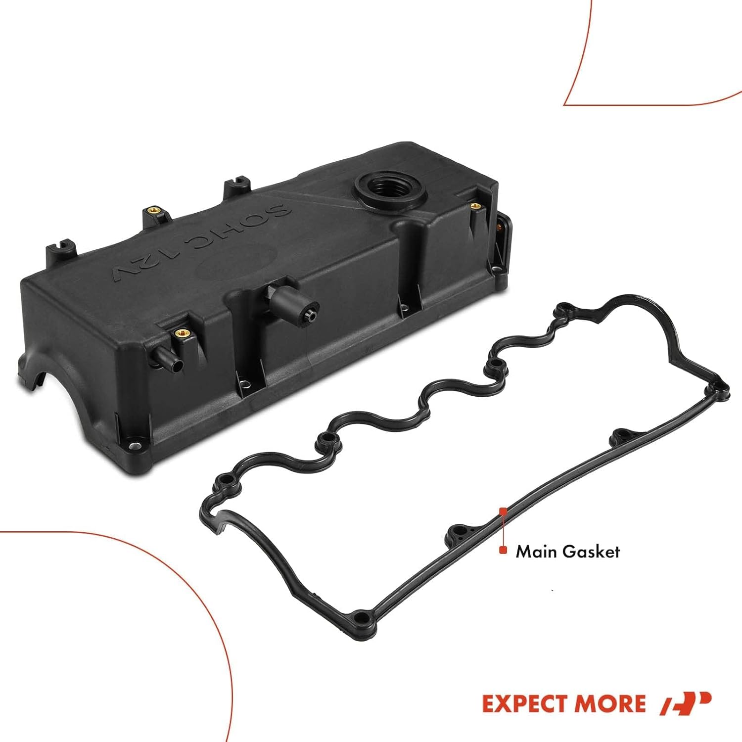 A-Premium Engine Valve Cover, with Gasket, Compatible with Hyundai Accent 2000-2003, L4 1.5L SOHC 12V, Replace # 2241022610
