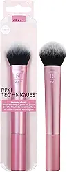 REAL TECHNIQUES Pincel de maquiagem afunilado para bochecha, para blush, iluminador ou pó solto, cerdas macias, aplicação de maquiagem precisa, 1 unidade, rosa