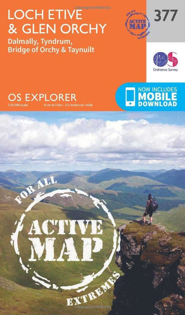 Loch Etive and Glen Orchy by Ordnance Survey (Sheet map, folded)
