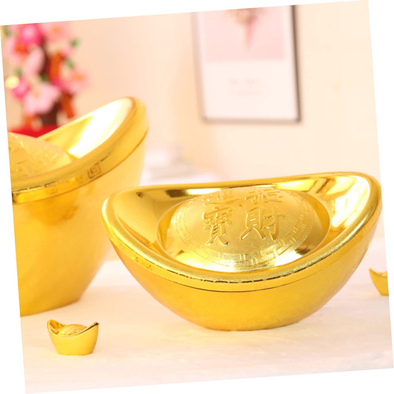 ABOOFAN 2stücke Dekorative Yuan Bao Aufbewahrungsbox Für Neujahr Miniature Feng Shui Für Tischdekoration Fotorequisit Mit Öffentlichem Deckel