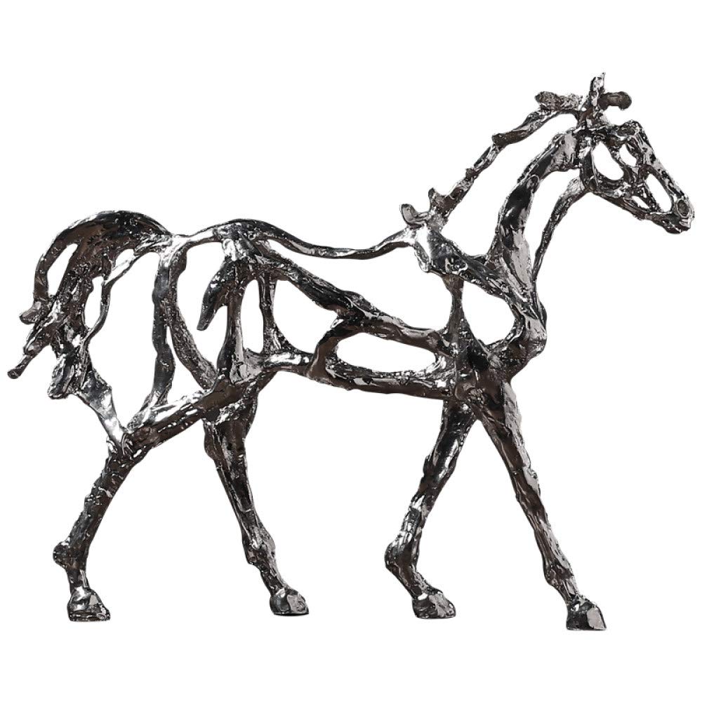 Cheval ajouré en résine pour étagère salon et deco maison chic