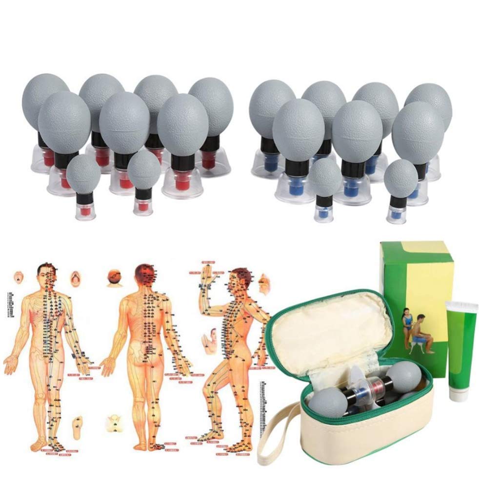 Set di coppette a vuoto, ventose per agopressione con terapia magnetica TCM, massaggio, sollievo dal dolore alle articolazioni muscolari, agopuntura, moxibustione, barattoli per massaggi, 8 pezzi