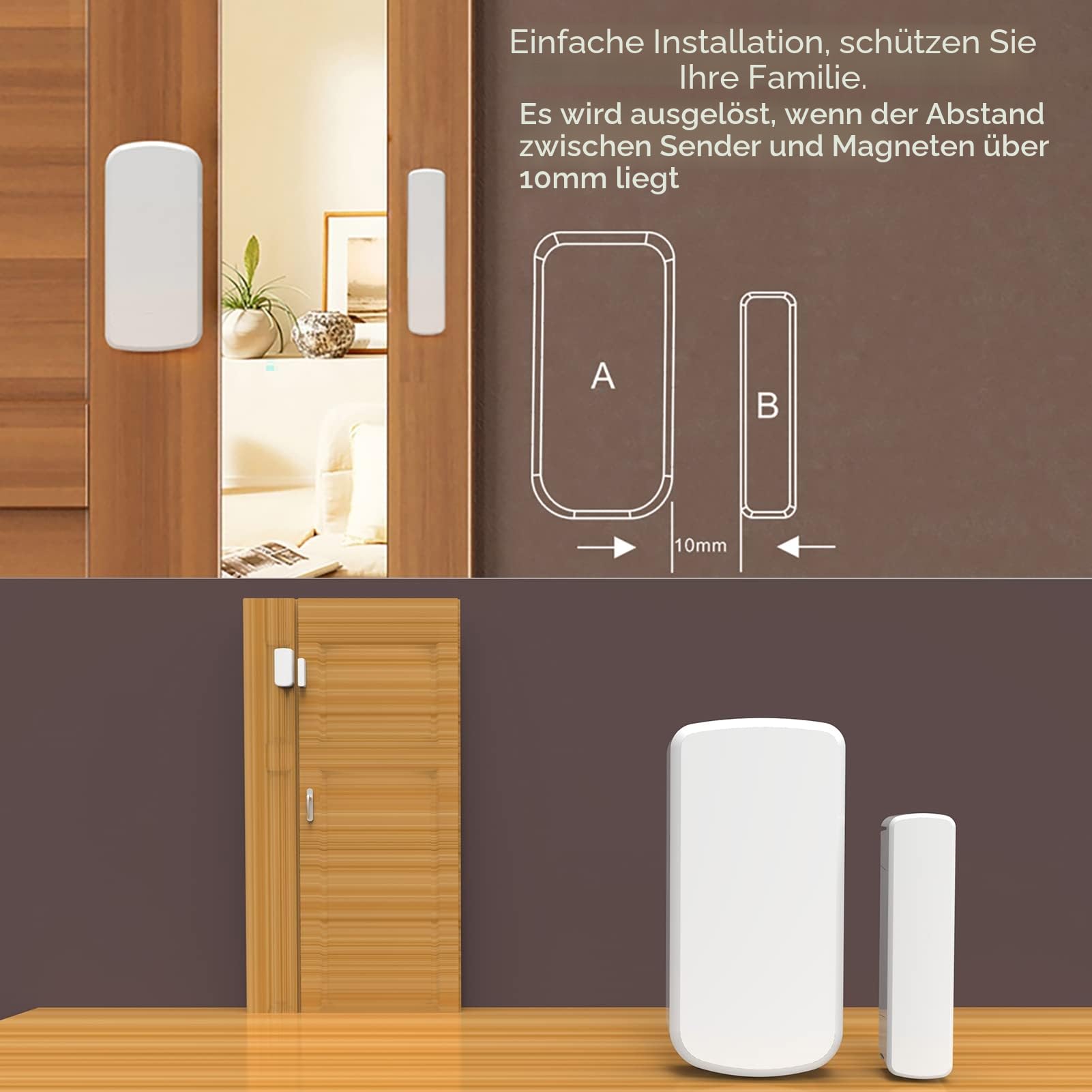 Wolf Guard W4Q-W03 WLAN + 4G Alarmanlage für Zuhause, kabellos, App Tuya Smartlife, RFID, Sirene, Türsensoren, Bewegungsmelder, Deutsch | Kabelloses Haus mit Tuya App, Alarm-Set mit externer Sirene 110 dB, italienisch (W4Q-W03)