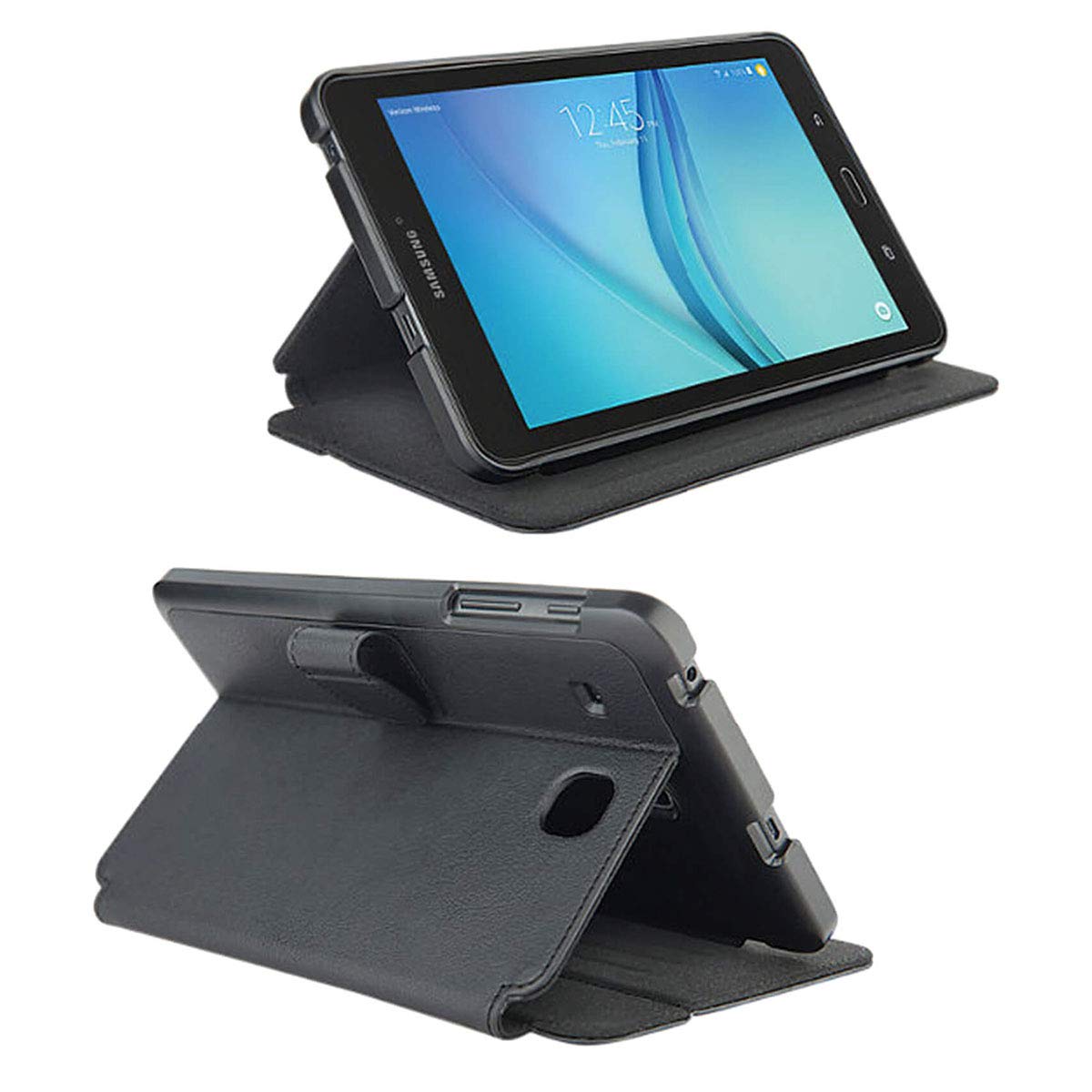 Folio Case for Samsung Galaxy Tab E 8.0 [Sprint, Verizon, T-Mobile, ATT] Slim Cover Defender with Smart Folding Stand for Galaxy Tab E 8.0 - Black