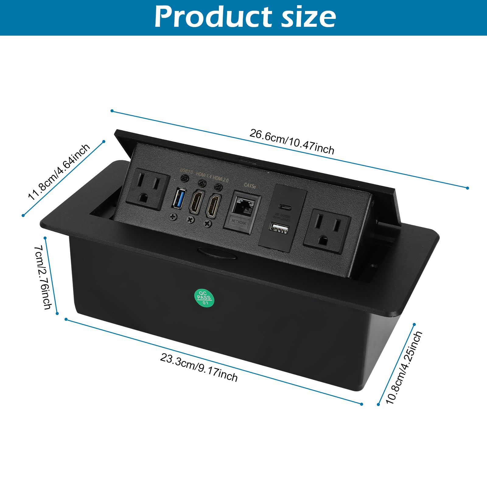 Snapklik.com : Table Pop Up Power Strip Box Desktop Pop Up Outlet ...